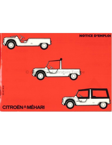 1983 CITROËN MEHARI OWNERS MANUAL FRENCH