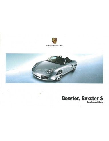 2006 PORSCHE BOXSTER & S BETRIEBSANLEITUNG DEUTSCH