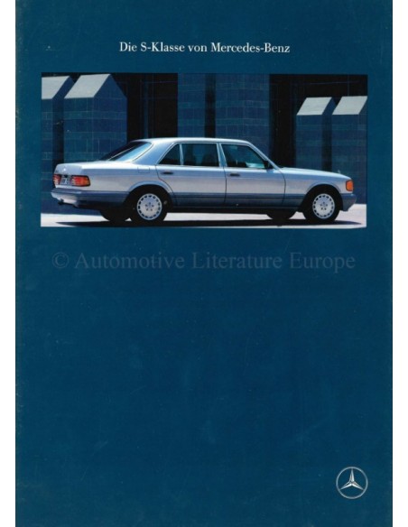 1989 MERCEDES BENZ S CLASS BROCHURE GERMAN