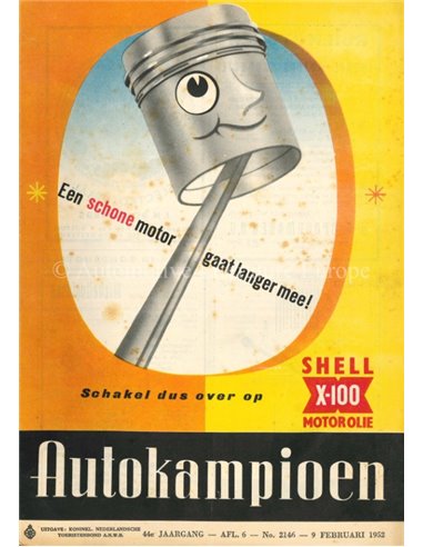 1952 AUTOKAMPIOEN MAGAZINE 6 NEDERLANDS