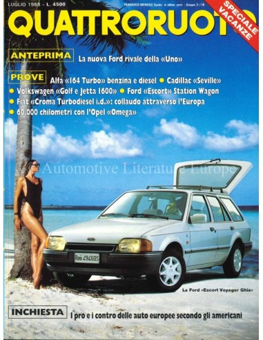 1988 QUATTRORUOTE MAGAZINE 393 ITALIAANS