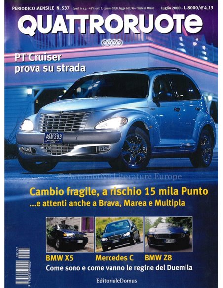 2000 QUATTRORUOTE MAGAZINE 537 ITALIAANS