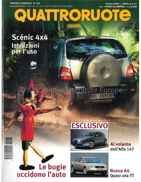 2000 QUATTRORUOTE MAGAZIN 536 ITALIENISCH