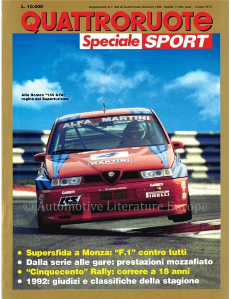 1992 QUATTRORUOTE MAGAZIN 446 ITALIENISCH