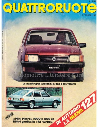 1981 QUATTRORUOTE MAGAZINE 312 ITALIAANS