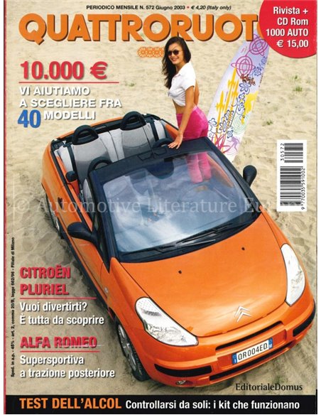 2003 QUATTRORUOTE MAGAZINE 572 ITALIAANS