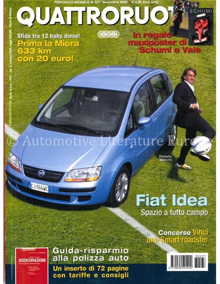 2003 QUATTRORUOTE MAGAZINE 577 ITALIAANS