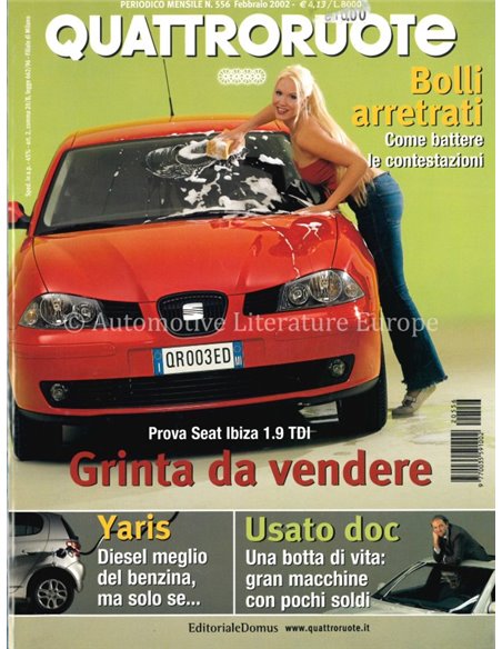 2002 QUATTRORUOTE MAGAZINE 556 ITALIAANS