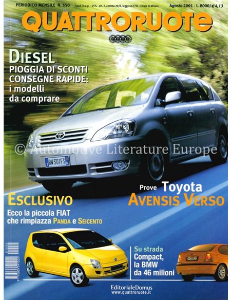 2001 QUATTRORUOTE MAGAZIN 550 ITALIENISCH