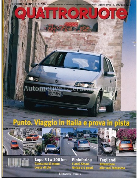 1999 QUATTRORUOTE MAGAZIN 526 ITALIENISCH