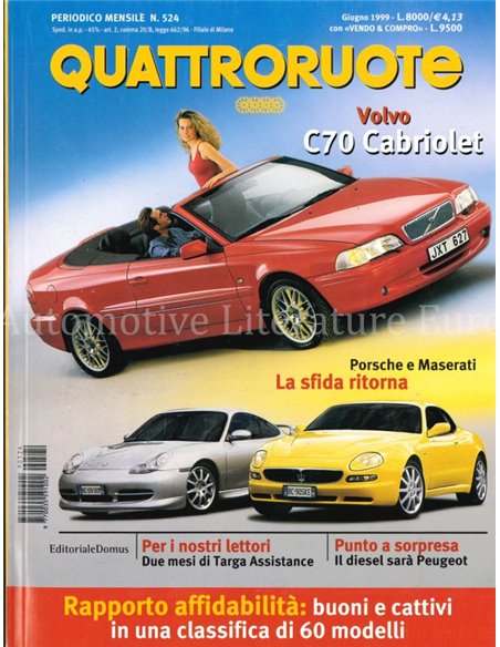 1999 QUATTRORUOTE MAGAZINE 524 ITALIAANS