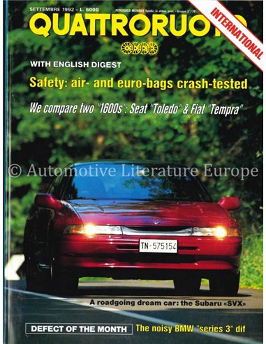 1992 QUATTRORUOTE MAGAZIN 443 ITALIENISCH