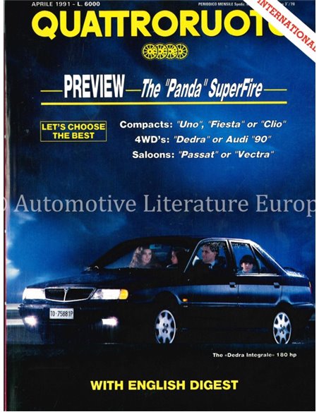 1992 QUATTRORUOTE MAGAZINE 427 ITALIAANS