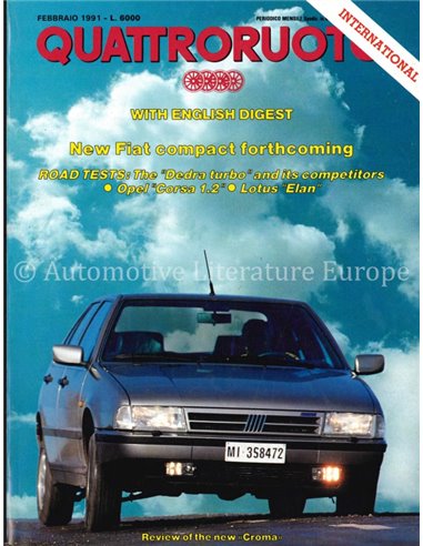 1991 QUATTRORUOTE MAGAZINE 424 ITALIAN