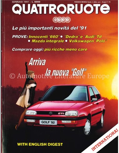 1992 QUATTRORUOTE MAGAZINE 423 ITALIAANS