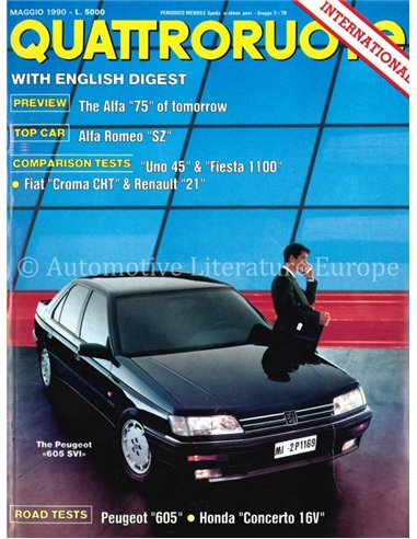 1990 QUATTRORUOTE MAGAZIN 415 ITALIENISCH