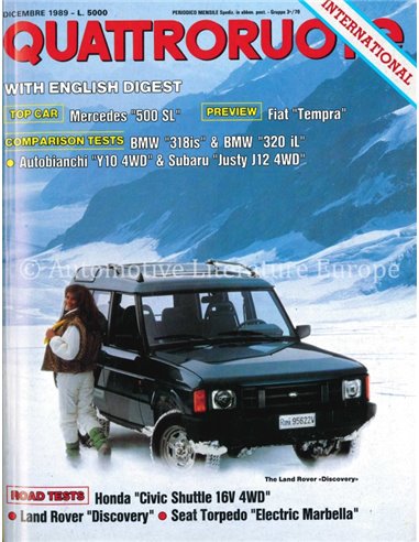 1990 QUATTRORUOTE MAGAZIN 410 ITALIENISCH