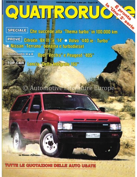 1989 QUATTRORUOTE MAGAZIN 406 ITALIENISCH