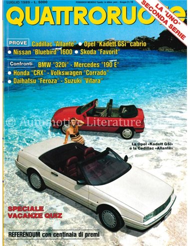 1989 QUATTRORUOTE MAGAZINE 405 ITALIAANS