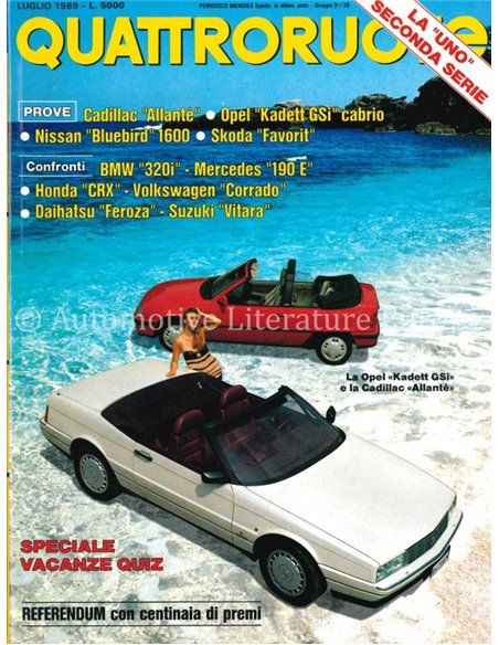 1989 QUATTRORUOTE MAGAZINE 405 ITALIAANS