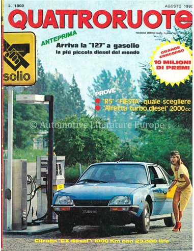 1980 QUATTRORUOTE MAGAZINE 298 ITALIAANS