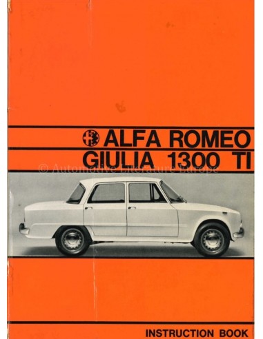 1967 ALFA ROMEO GIULIA 1300 BETRIEBSANLEITUNG DEUTSCH