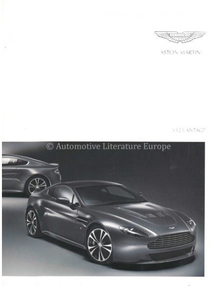 2011 ASTON MARTIN V12 VANTAGE PROSPEKT ENGLISCH