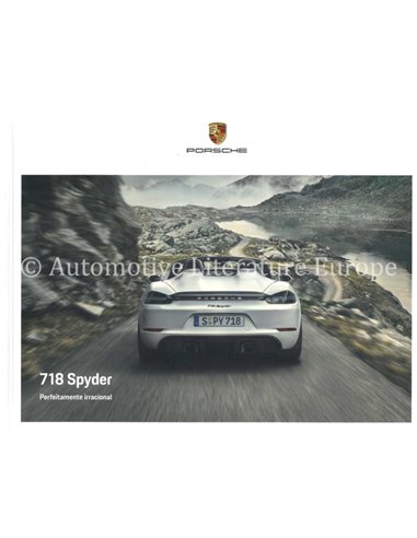 2021 PORSCHE 718 SPYDER HARDCOVER BROCHURE PORTUGEES