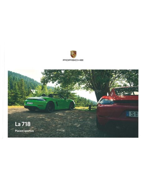 2021  PORSCHE 718 BOXTER & CAYMAN HARDCOVER PROSPEKT ITALIENISCH