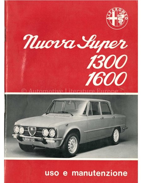 1975 ALFA ROMEO GIULIA NUOVA SUPER BETRIEBSANLEITUNG ITALIENISCH