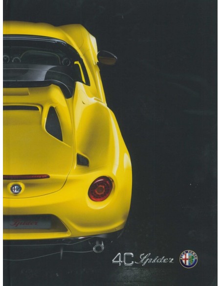 2015 ALFA ROMEO 4C SPIDER HARDCOVER BROCHURE DUITS