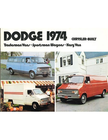 1974 DODGE VANS PROSPEKT ENGLISCH