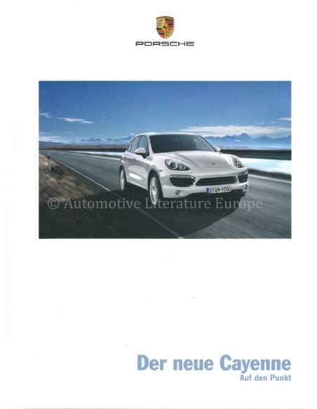 2011 PORSCHE CAYENNE HARDBACK BROCHURE GERMAN