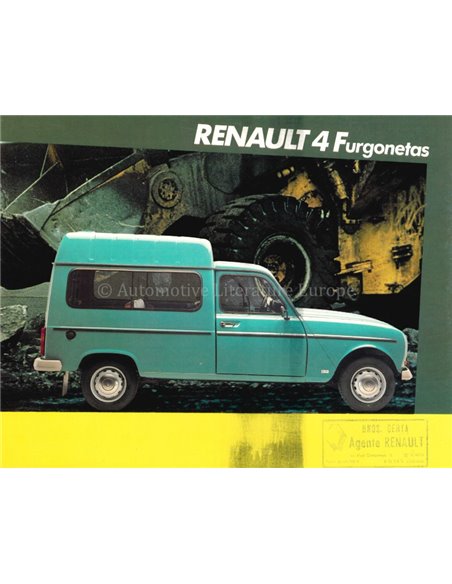 1985 RENAULT 4 PROSPEKT FRANZÖSISCH