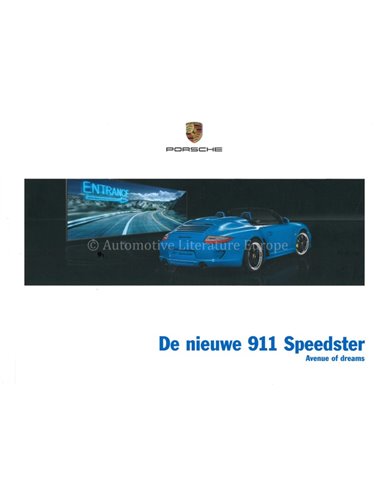 2011 PORSCHE 911 SPEEDSTER HARDCOVER PROSPEKT NIEDERLÄNDISCH