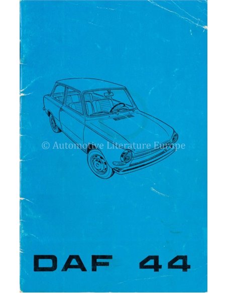 1970 DAF 44 OWNERS MANUAL DUTCH