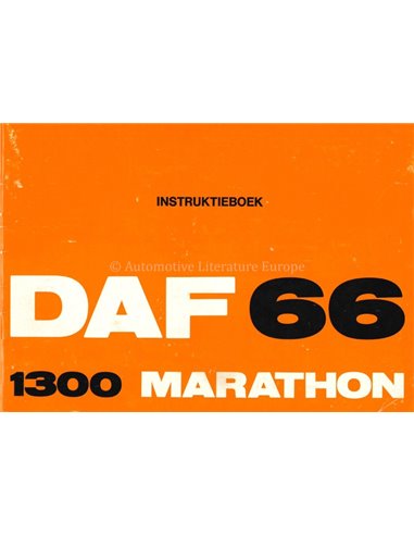 1973 DAF 66 1300 MARATHON OWNERS MANUAL DUTCH