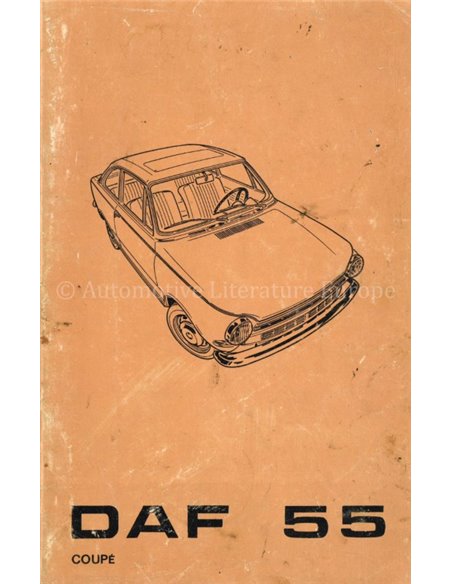 1970 DAF 55 COUPÉ OWNERS MANUAL DUTCH