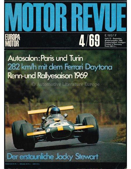 1969 MOTOR REVUE MAGAZINE 4 DUITS