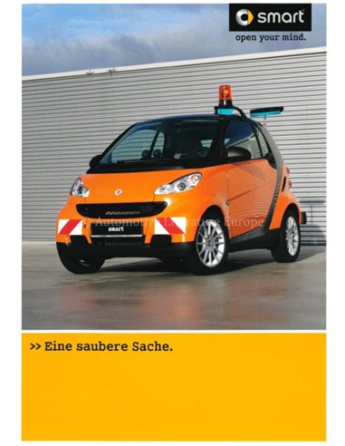 2007 SMART FORTWO STADTREINIGER LEAFLET GERMAN