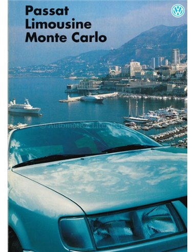 1995 VOLKSWAGEN PASSAT SEDAN MONTE CARLO BROCHURE DUITS