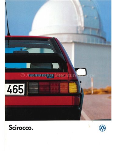 1987 VOLKSWAGEN SCIROCCO BROCHURE FRENCH