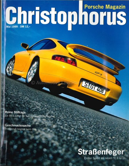 1999 PORSCHE CHRISTOPHORUS MAGAZINE 278 DUITS