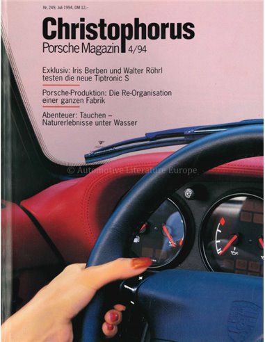 1994 PORSCHE CHRISTOPHORUS MAGAZINE 249 DUITS