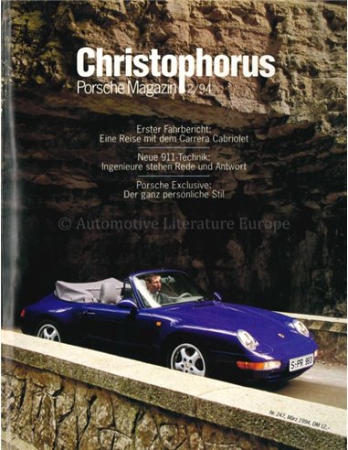 1994 PORSCHE CHRISTOPHORUS MAGAZINE 247 GERMAN