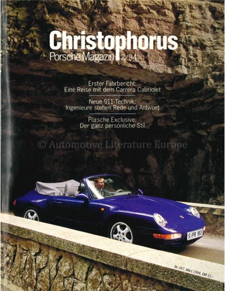 1994 PORSCHE CHRISTOPHORUS MAGAZIN 247 DEUTSCH