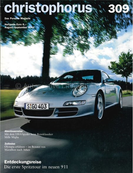 2004 PORSCHE CHRISTOPHORUS MAGAZIN 309 DEUTSCH