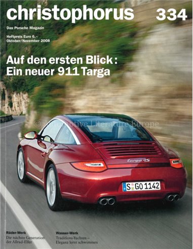 2008 PORSCHE CHRISTOPHORUS MAGAZIN 334 DEUTSCH