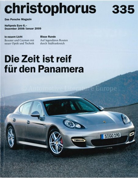 2009 PORSCHE CHRISTOPHORUS MAGAZINE 335 DUITS