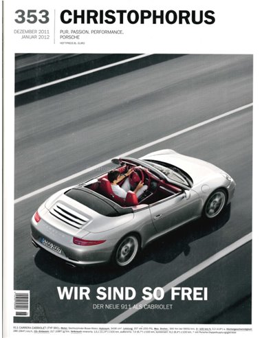 2012 PORSCHE CHRISTOPHORUS MAGAZIN 353 DEUTSCH